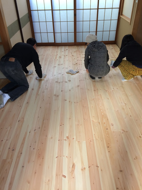 ワークショップオイル塗装